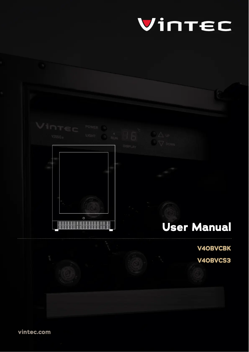 Page 1 de la notice Manuel utilisateur Vintec V40BVCS3