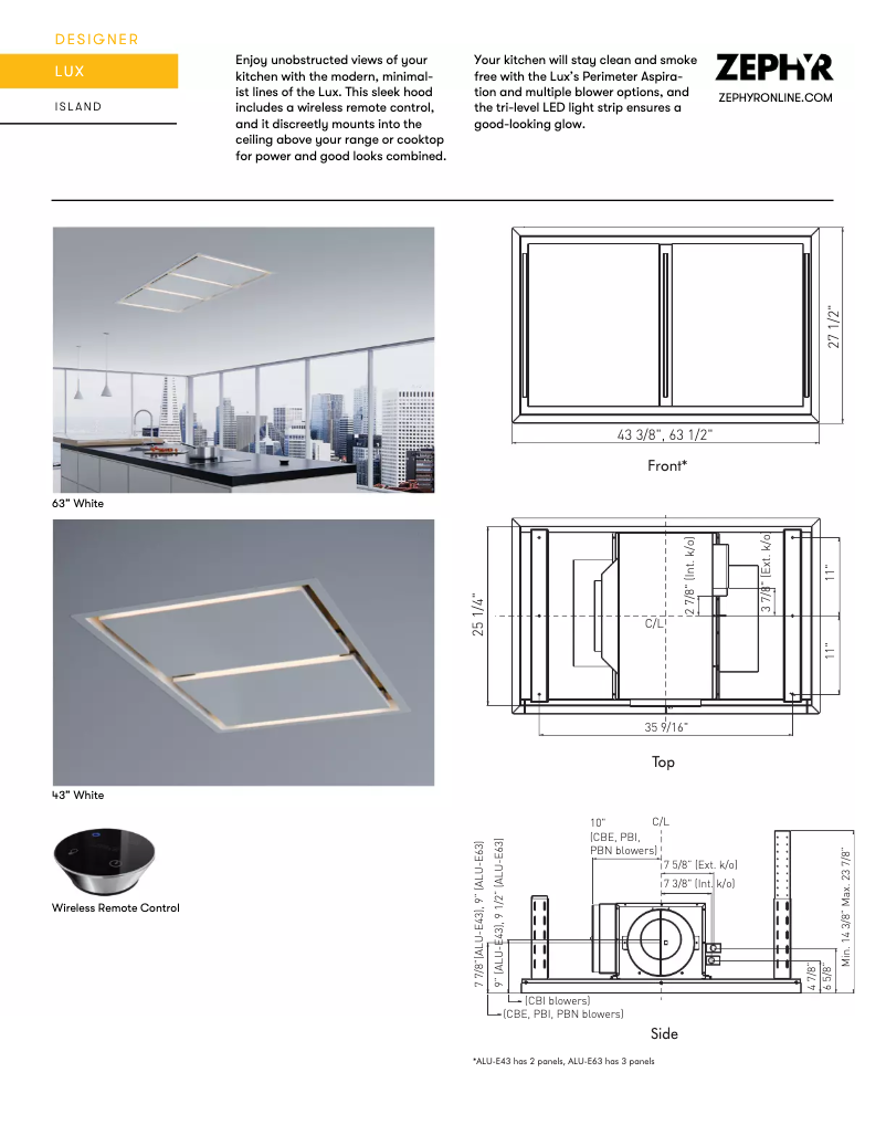 Image de la première page du manuel de l'appareil ALU-E43BSX