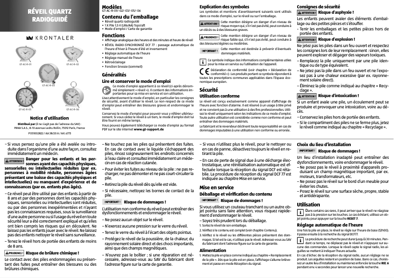 Image de la première page du manuel de l'appareil AC-R-06