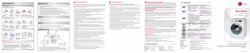 Page 1 de la notice Manuel utilisateur LG WD-1409RD5