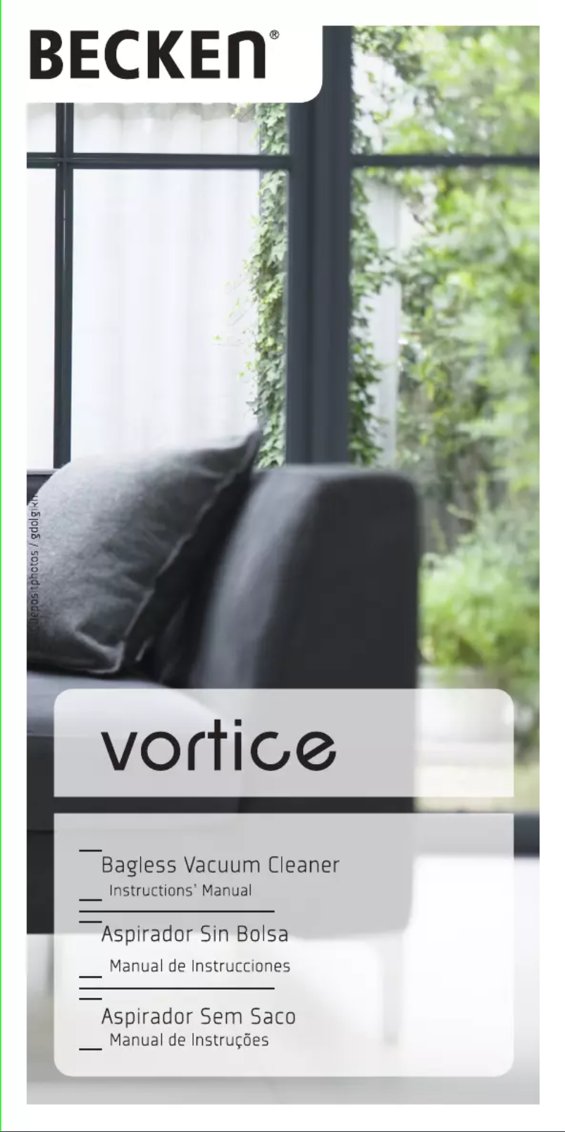 Page 1 de la notice Manuel utilisateur Becken Vortice