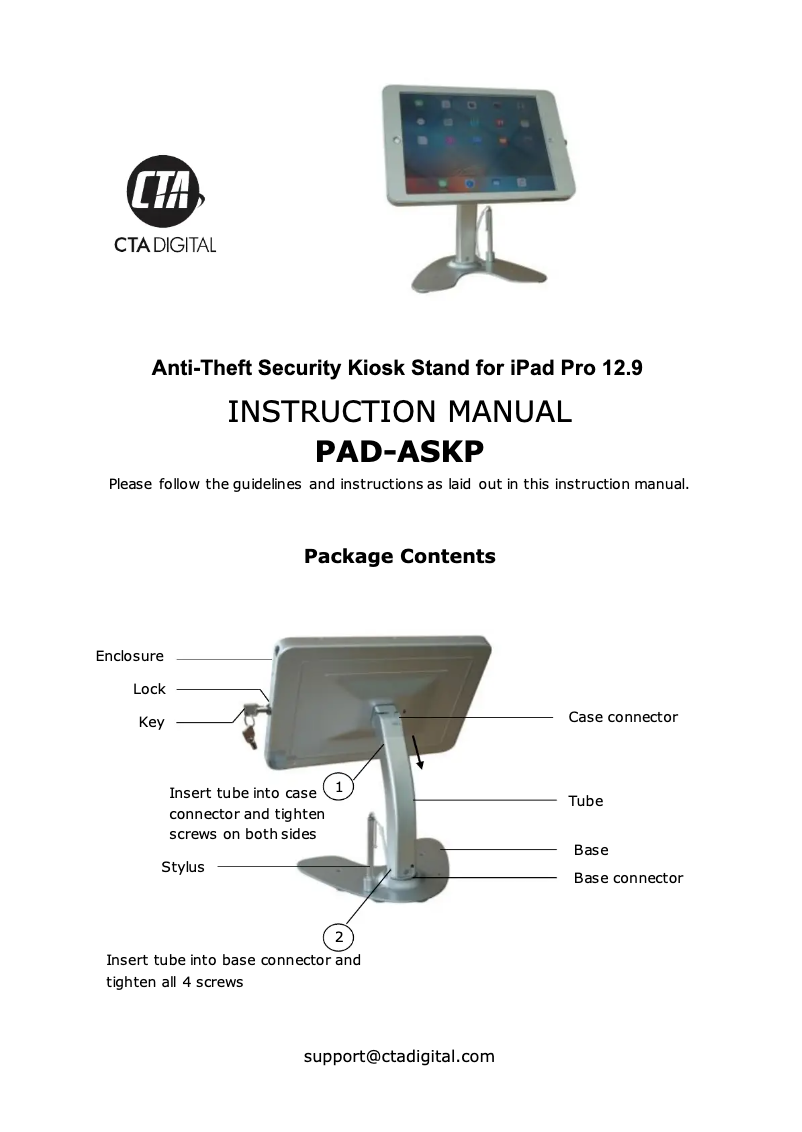 Page n°1 - Manuel utilisateur CTA Digital PAD-ASKP