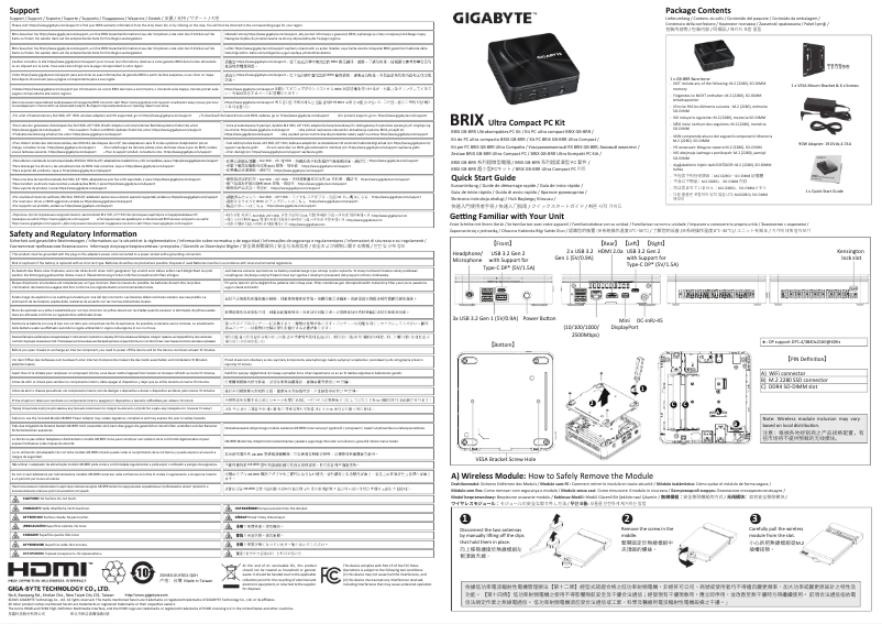 Page 1 de la notice Manuel utilisateur Gigabyte GB-BRR7-4800