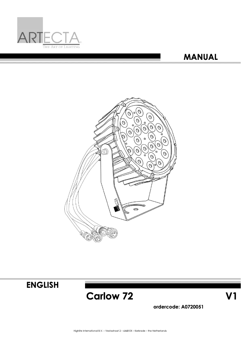 Image de la première page du manuel de l'appareil Carlow 72