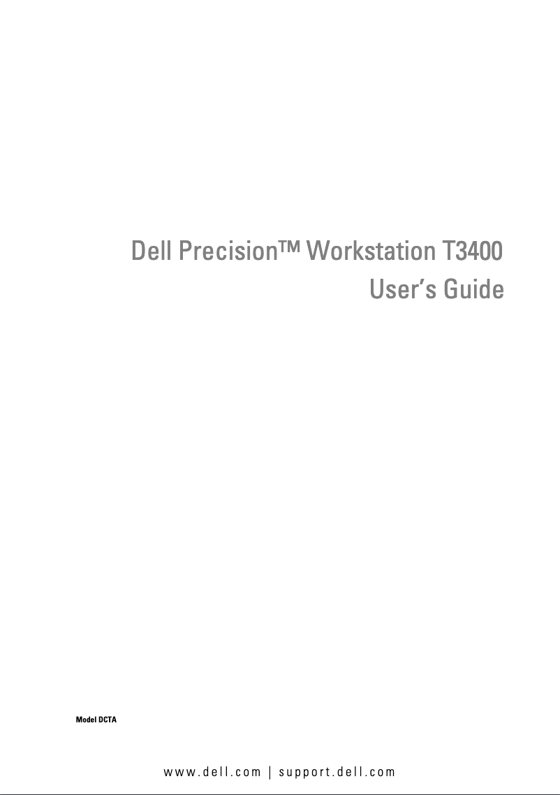 Page 1 de la notice Manuel utilisateur Dell Precision Workstation T3400