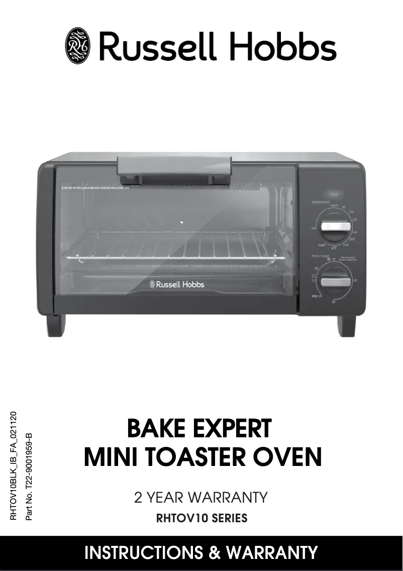 Page 1 de la notice Manuel utilisateur Russell Hobbs Bake Expert RHTOV10