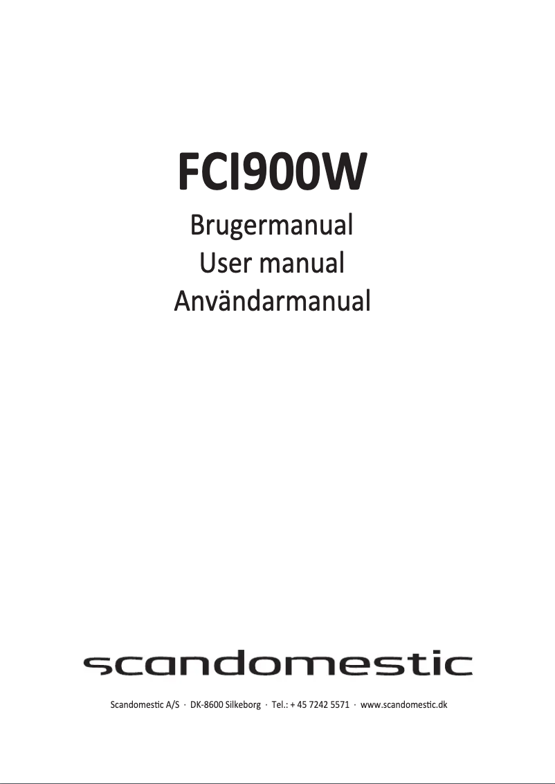 Page n°1 - Manuel utilisateur Scandomestic FCI900W