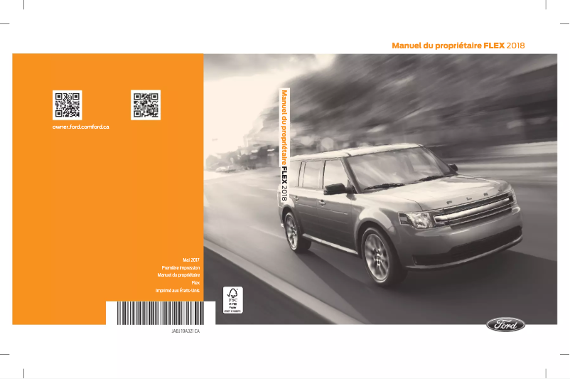 Page 1 de la notice Manuel utilisateur Ford Flex (2018)