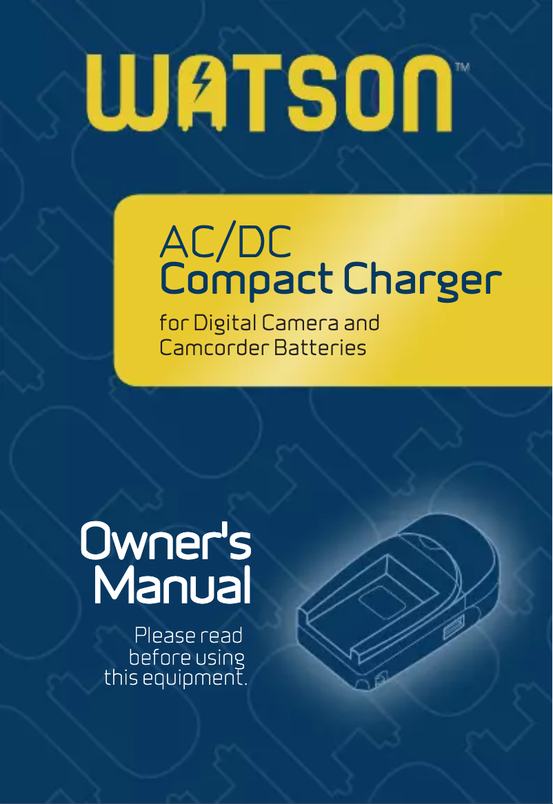 Image de la première page du manuel de l'appareil AC/DC Compact Charger