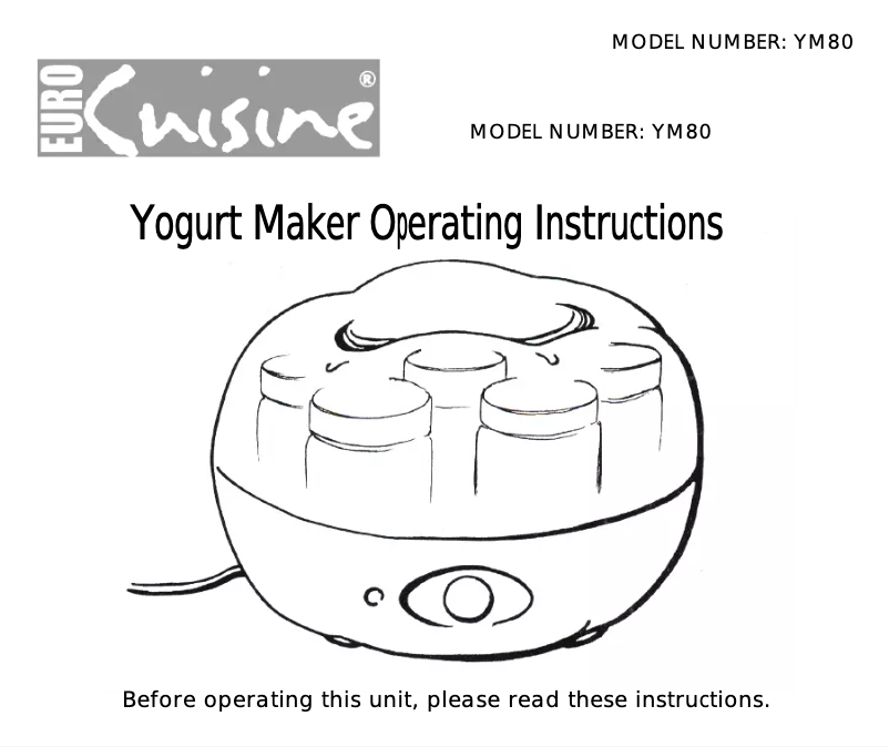 Imagen de la primera página del manual del dispositivo YM80