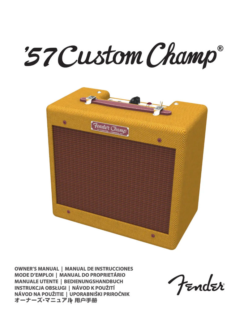 Page n°1 - Manuel utilisateur Fender '57 Custom Champ
