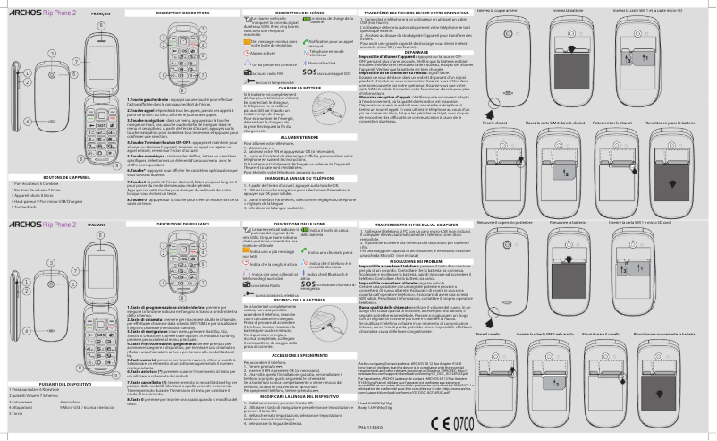 Image de la première page du manuel de l'appareil Flip Phone 2