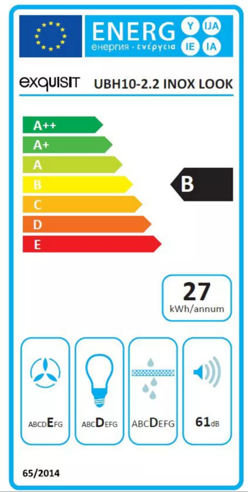 Page 1 of the manual User Manual Exquisit UBH10-2.1