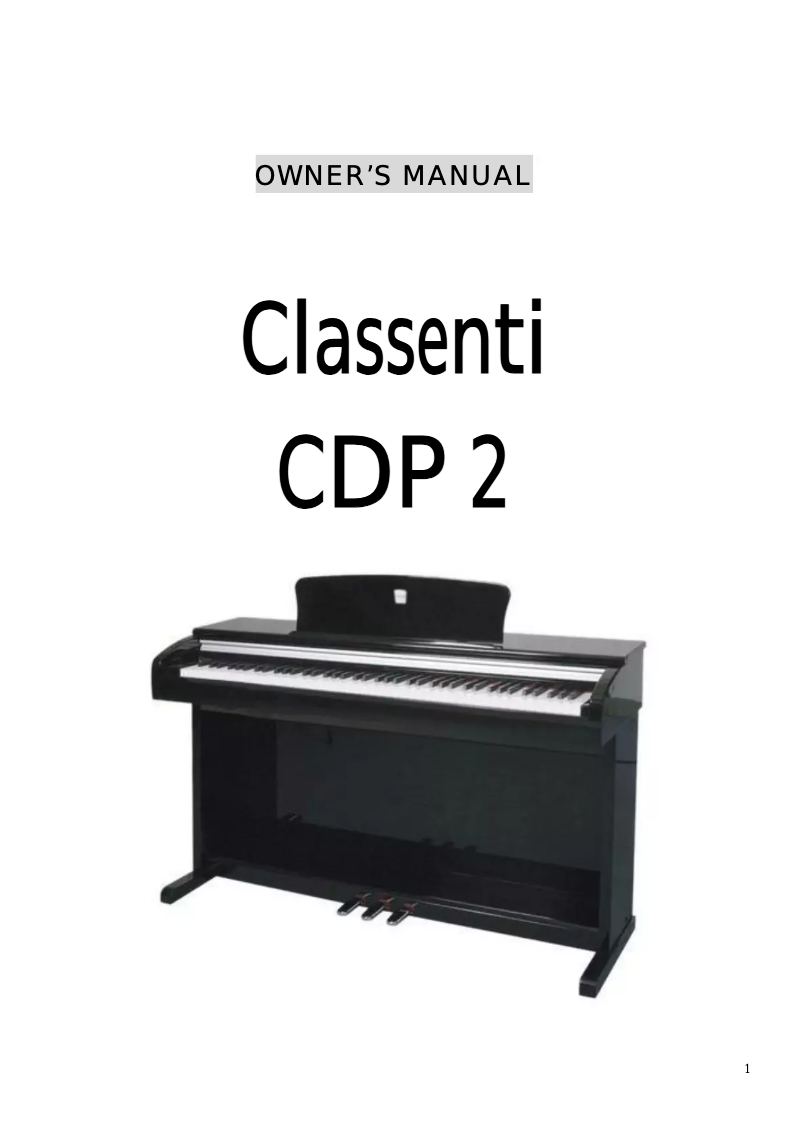 Image de la première page du manuel de l'appareil CDP 2