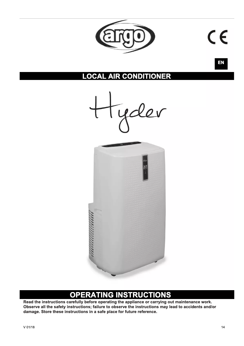Image de la première page du manuel de l'appareil Hyder 13
