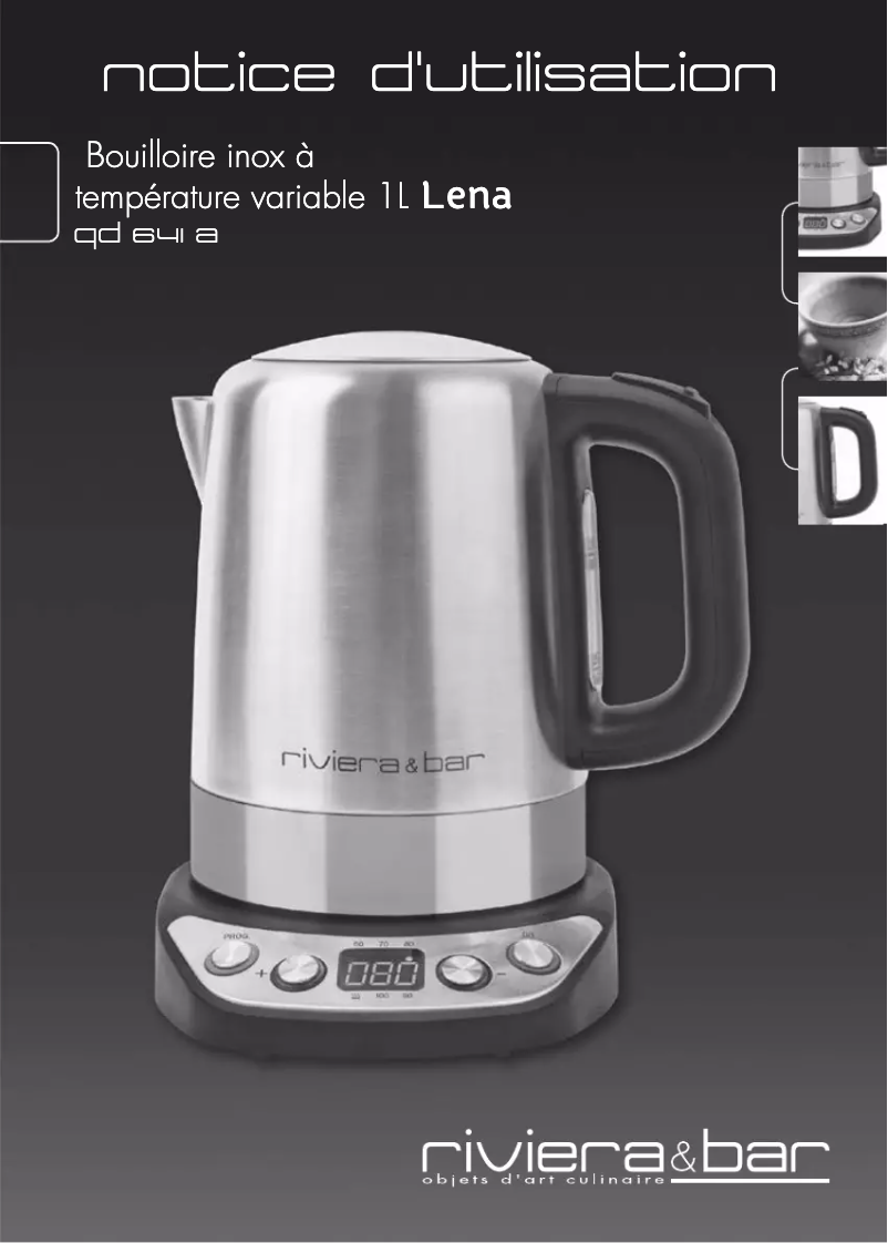 Page n°1 - Manuel utilisateur Riviera & Bar QD641A