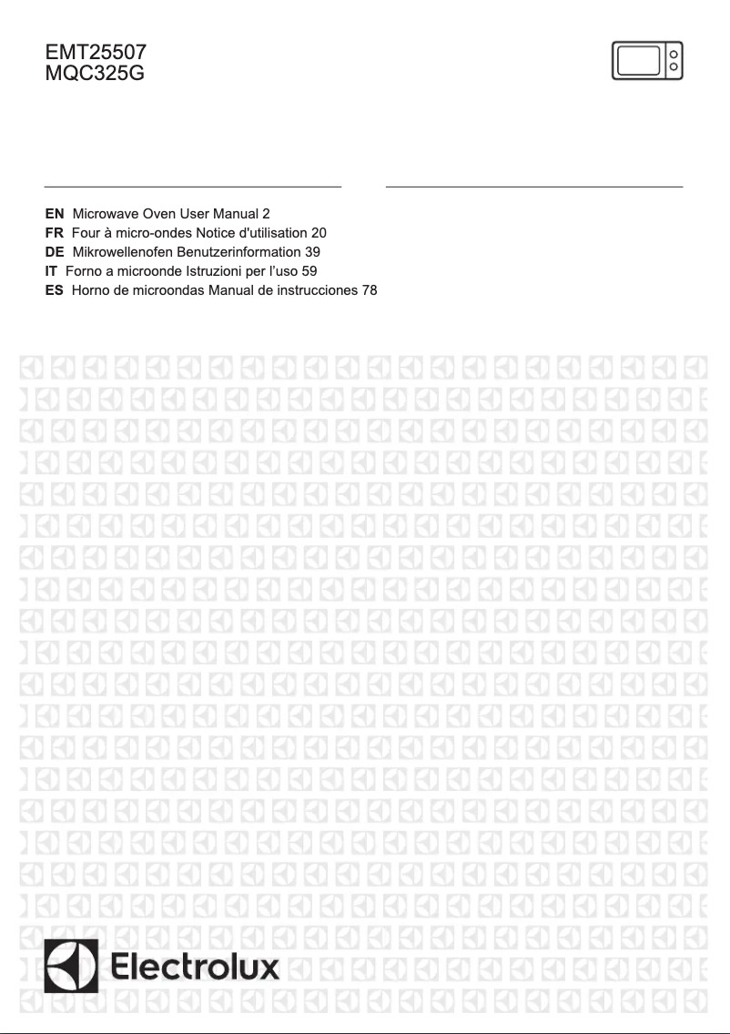 Página 1 del manual Manual de usuario Electrolux MQC325GXE