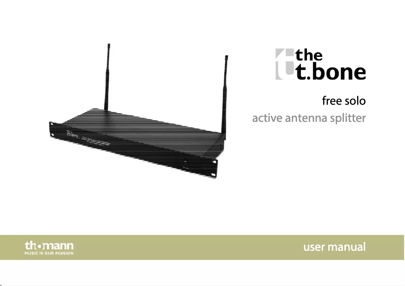 Page 1 de la notice Manuel utilisateur the t.bone free solo