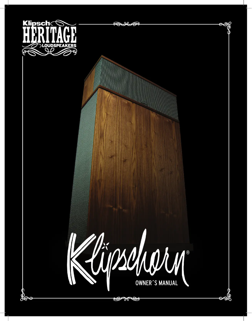 Page 1 de la notice Manuel utilisateur Klipsch Klipschorn AK6