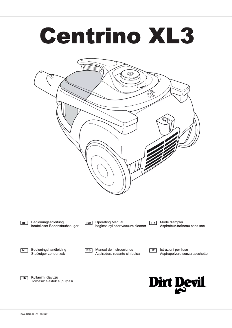 Image de la première page du manuel de l'appareil Centrino XL3