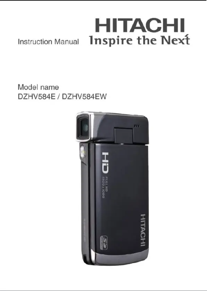 Page n°1 - Manuel utilisateur Hitachi DZ-HV584EV