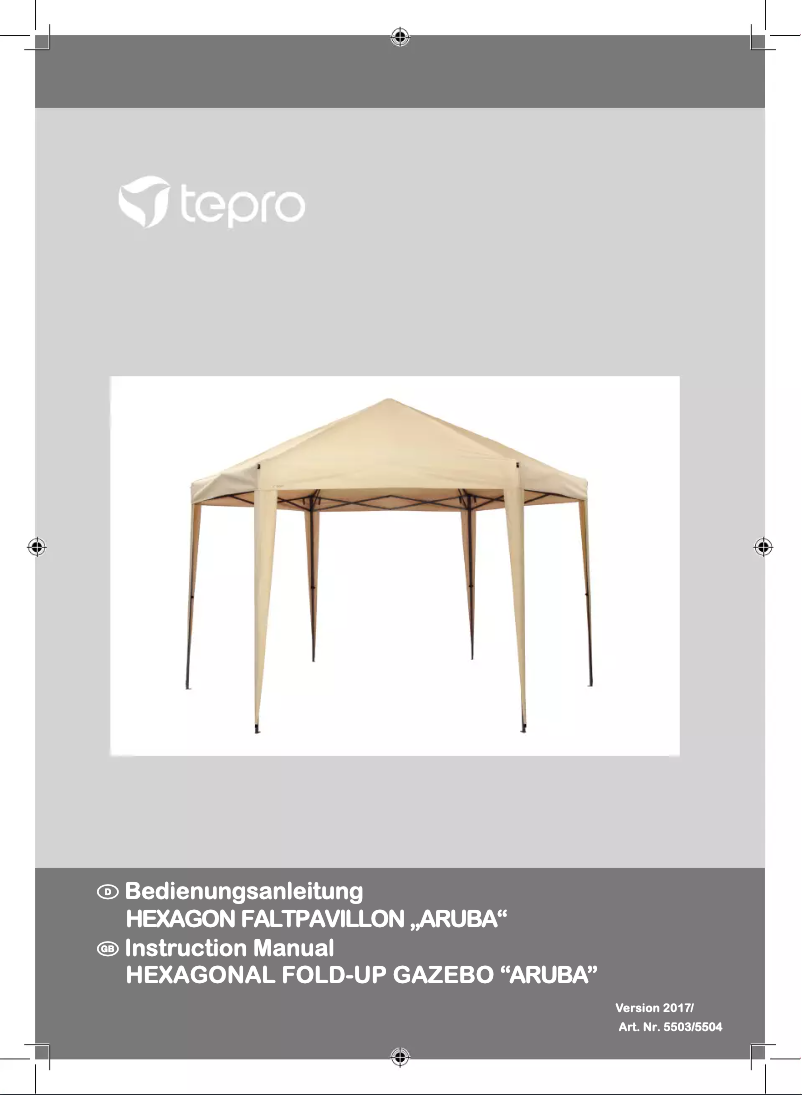 Page n°1 - Manuel utilisateur tepro Aruba