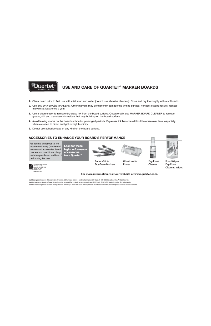 Image de la première page du manuel de l'appareil Futura Easel 51900