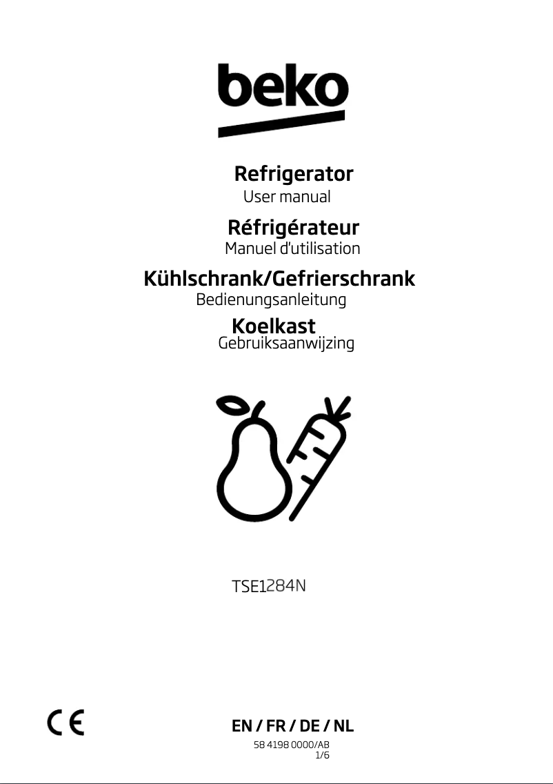 Page n°1 - Manuel utilisateur Beko TSE1285N