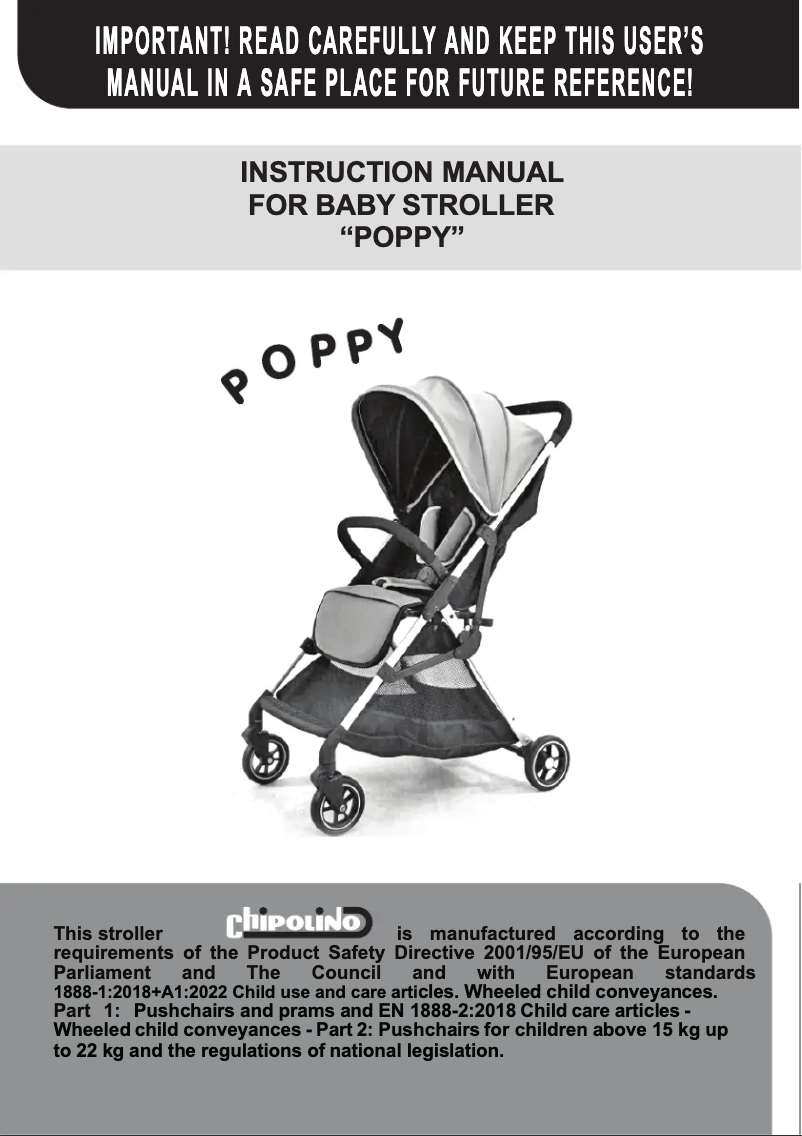 Page 1 de la notice Manuel utilisateur Chipolino Poppy