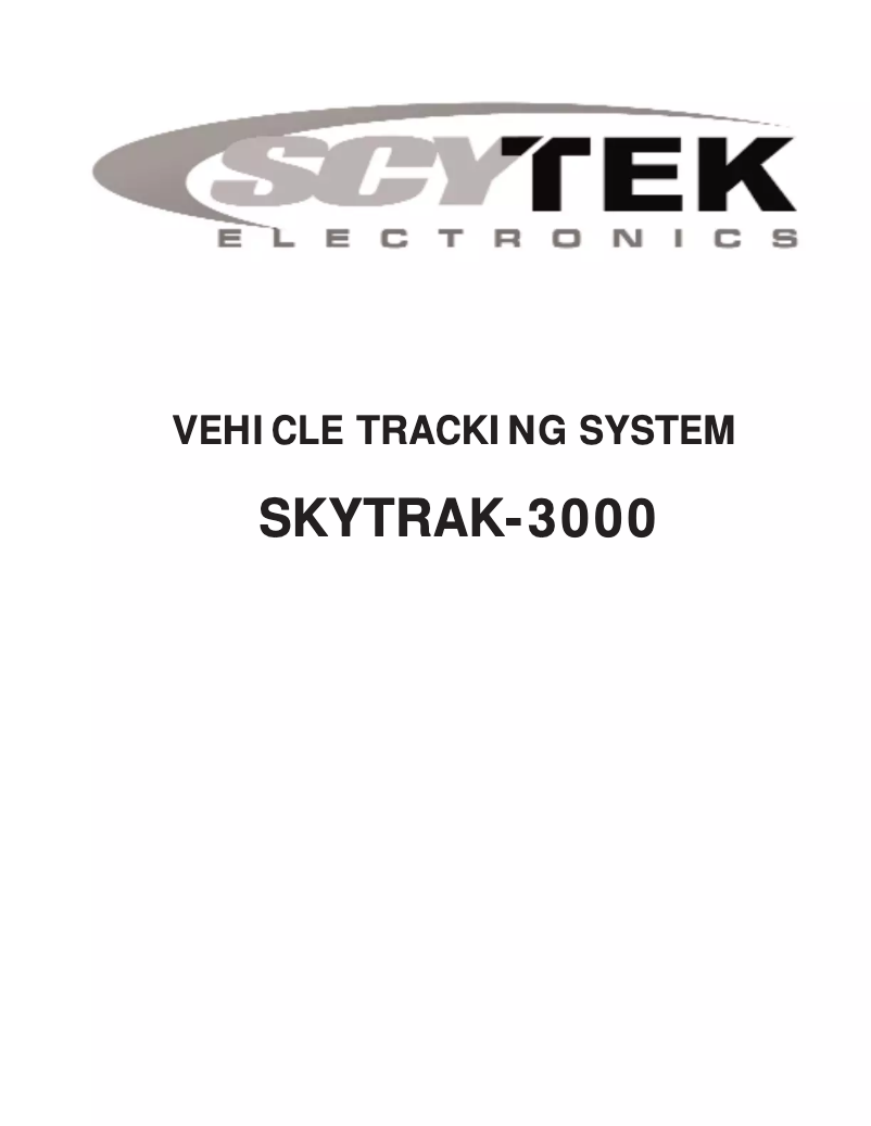 Page 1 de la notice Manuel utilisateur Scytek SkyTrak-3000