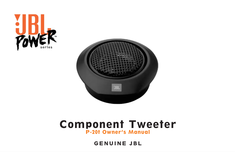 Page 1 de la notice Manuel utilisateur JBL Power P-20t