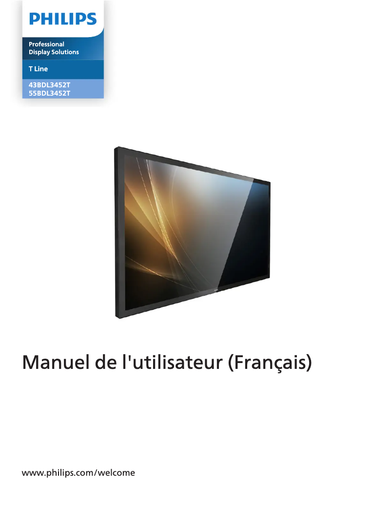 Image de la première page du manuel de l'appareil 55BDL3452T