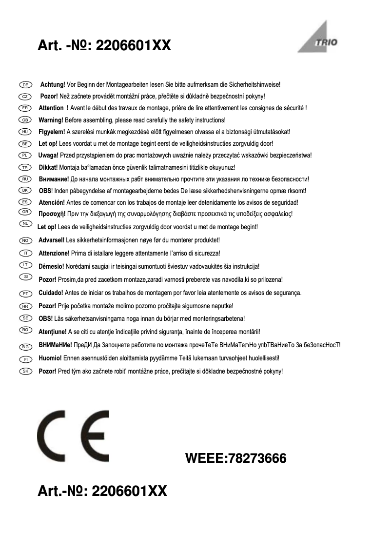 Image de la première page du manuel de l'appareil Verdon