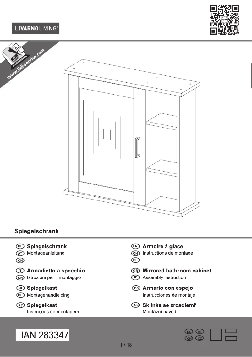 Page 1 de la notice Manuel utilisateur Livarno Lux IAN 283347
