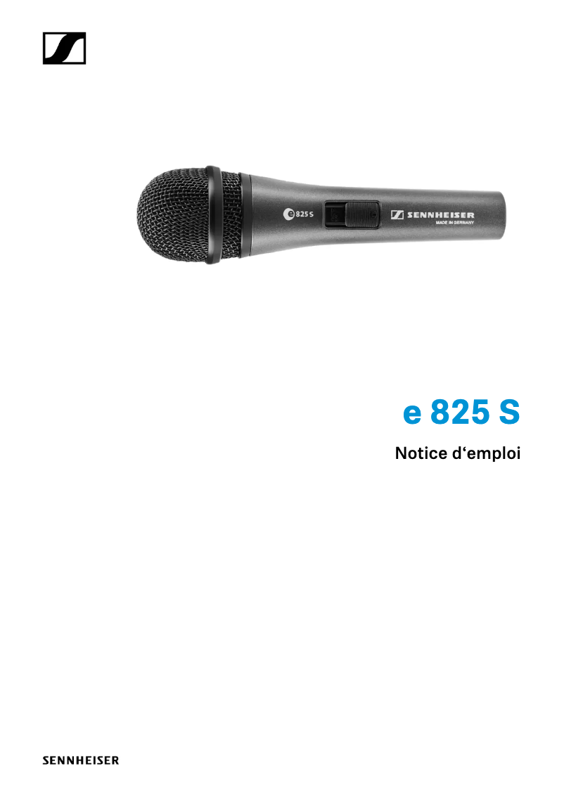 Image de la première page du manuel de l'appareil E 825-S