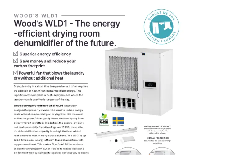 Página 1 del manual Ficha técnica Wood's WLD1