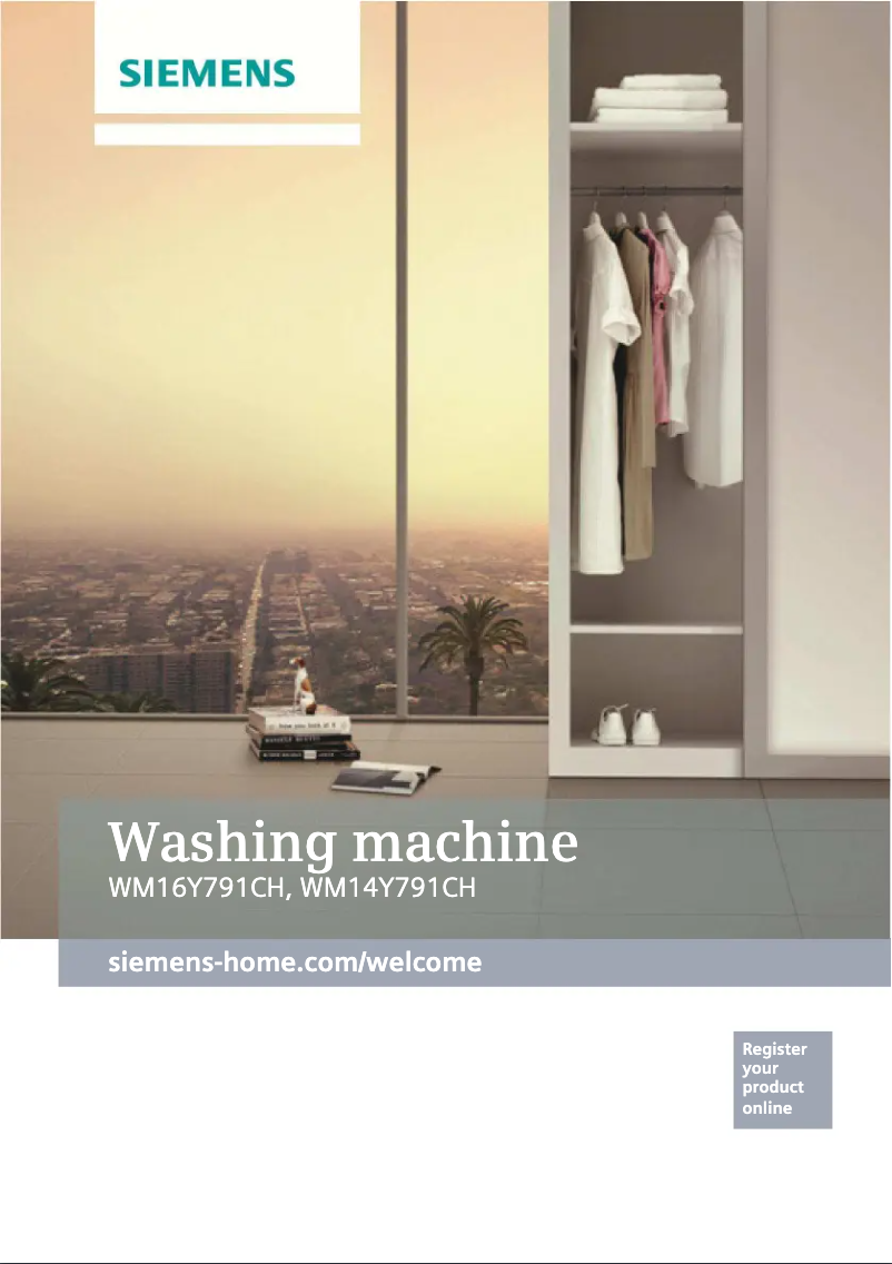 Page n°1 - Manuel utilisateur Siemens WM16Y791NL