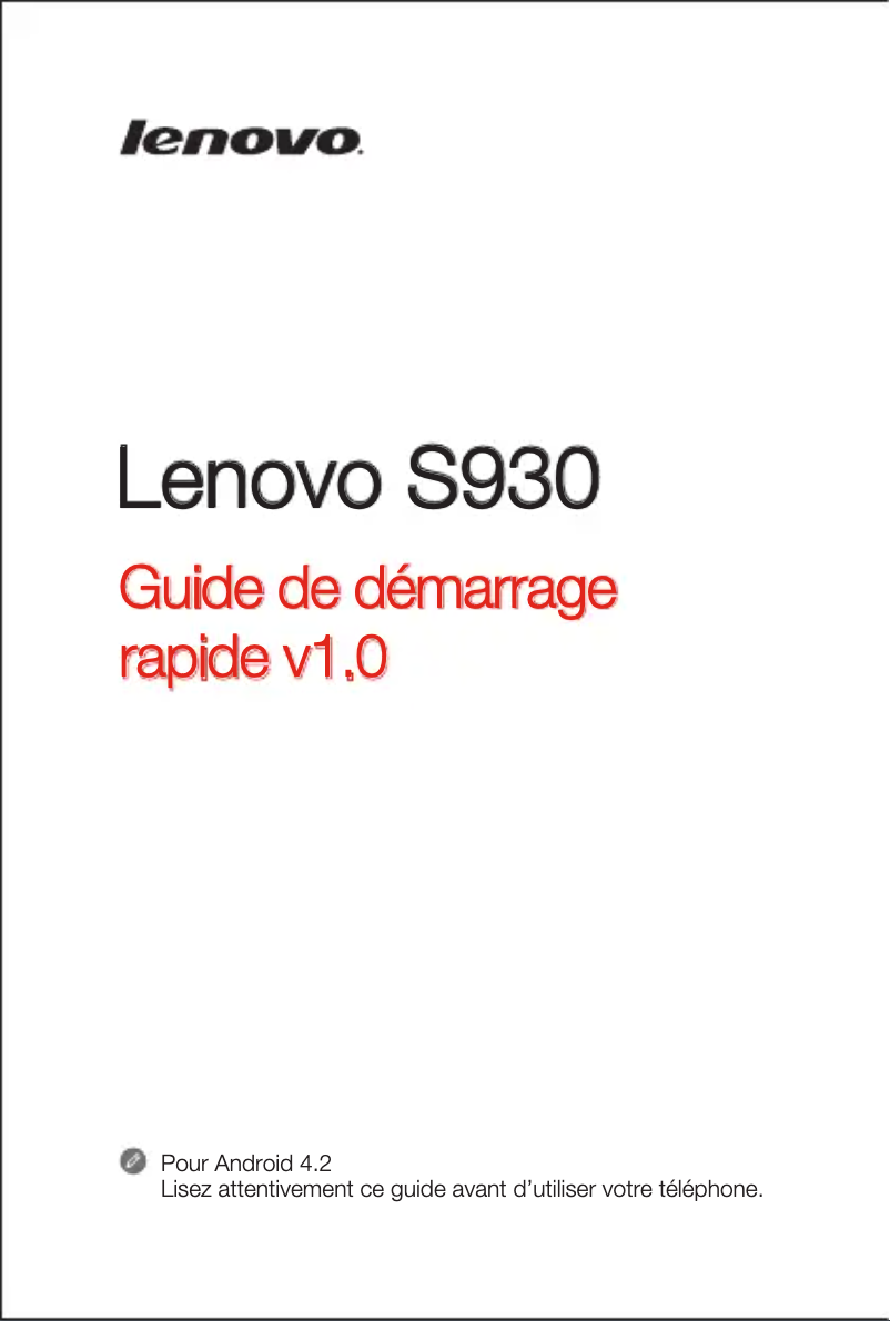 Imagen de la primera página del manual del dispositivo S930