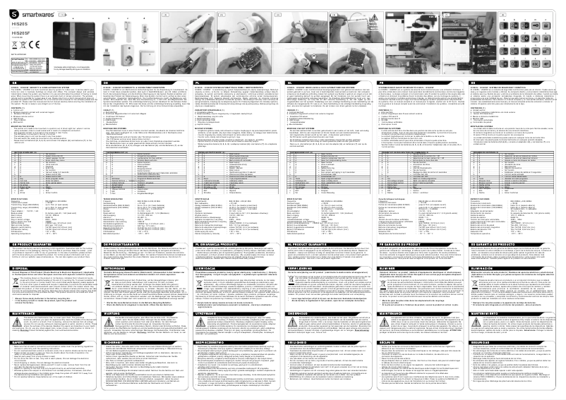 Page 1 de la notice Manuel utilisateur Smartwares HIS20SF