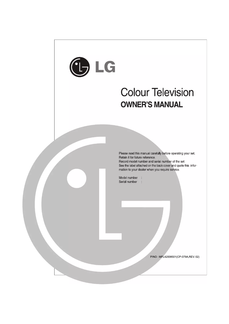 Page 1 of the manual User Manual LG 20D3RGE