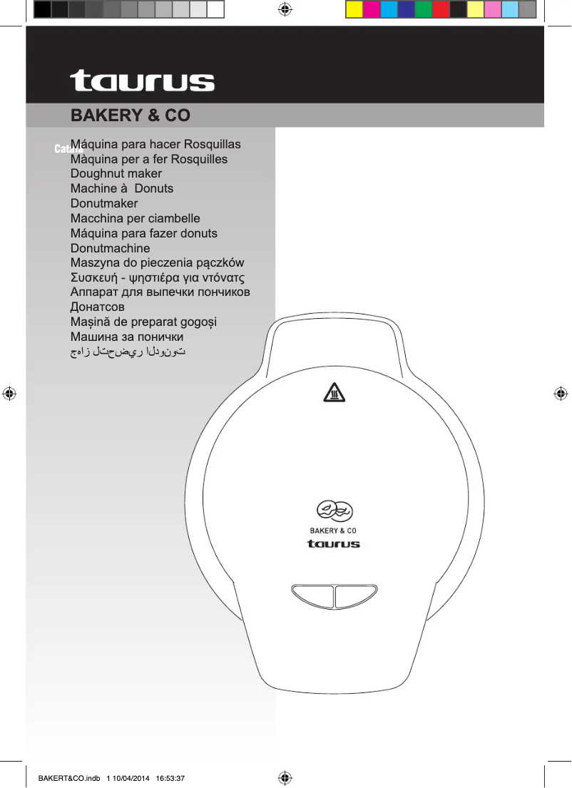 Page 1 de la notice Manuel utilisateur Taurus BAKERY & CO