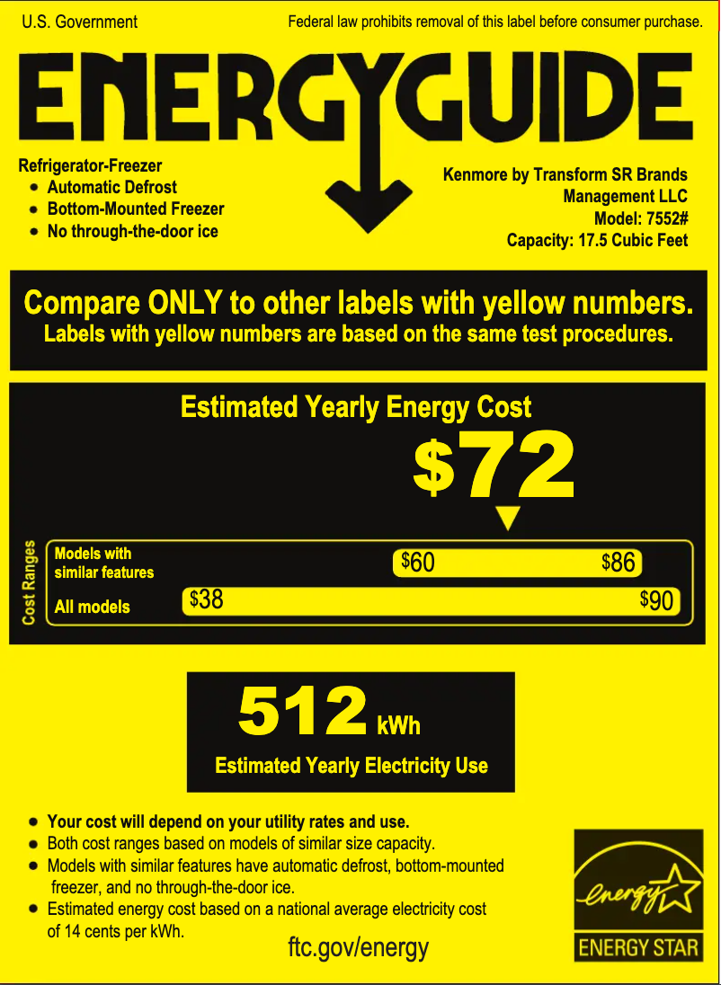 Page 1 de la notice Manuel utilisateur Kenmore 75525