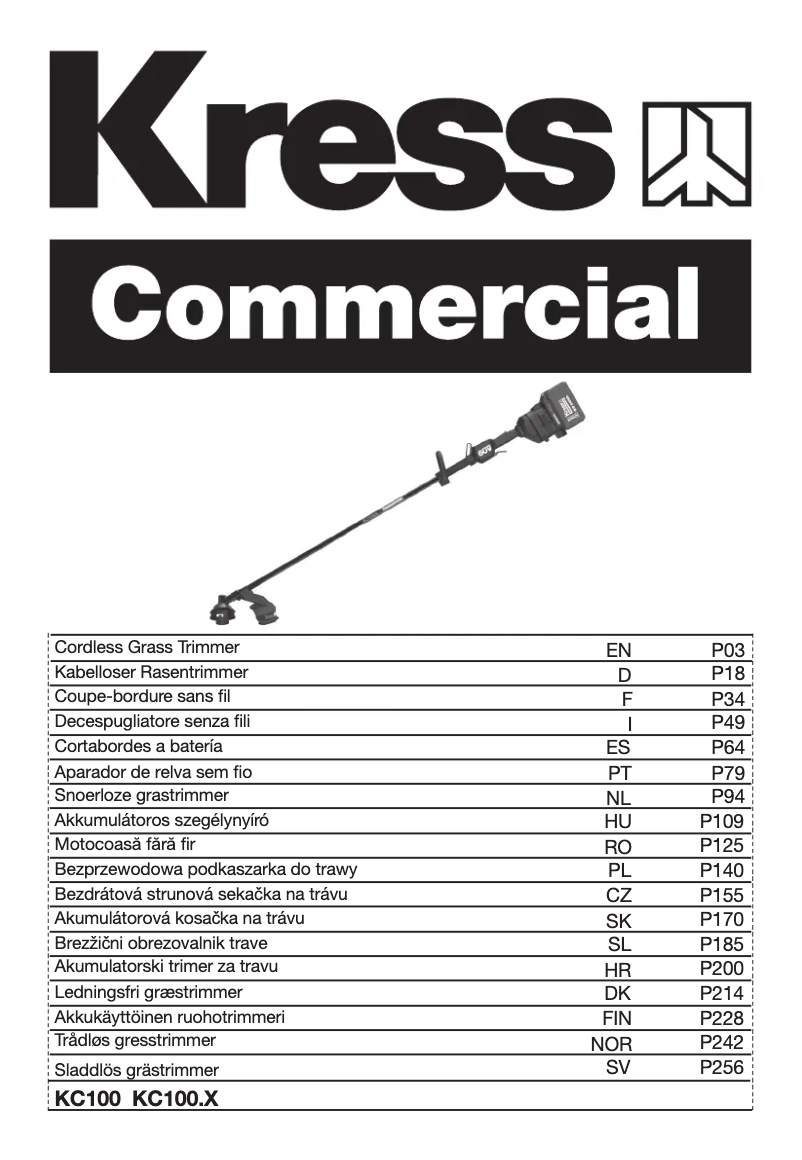 Page 1 de la notice Manuel utilisateur Kress KC100.9