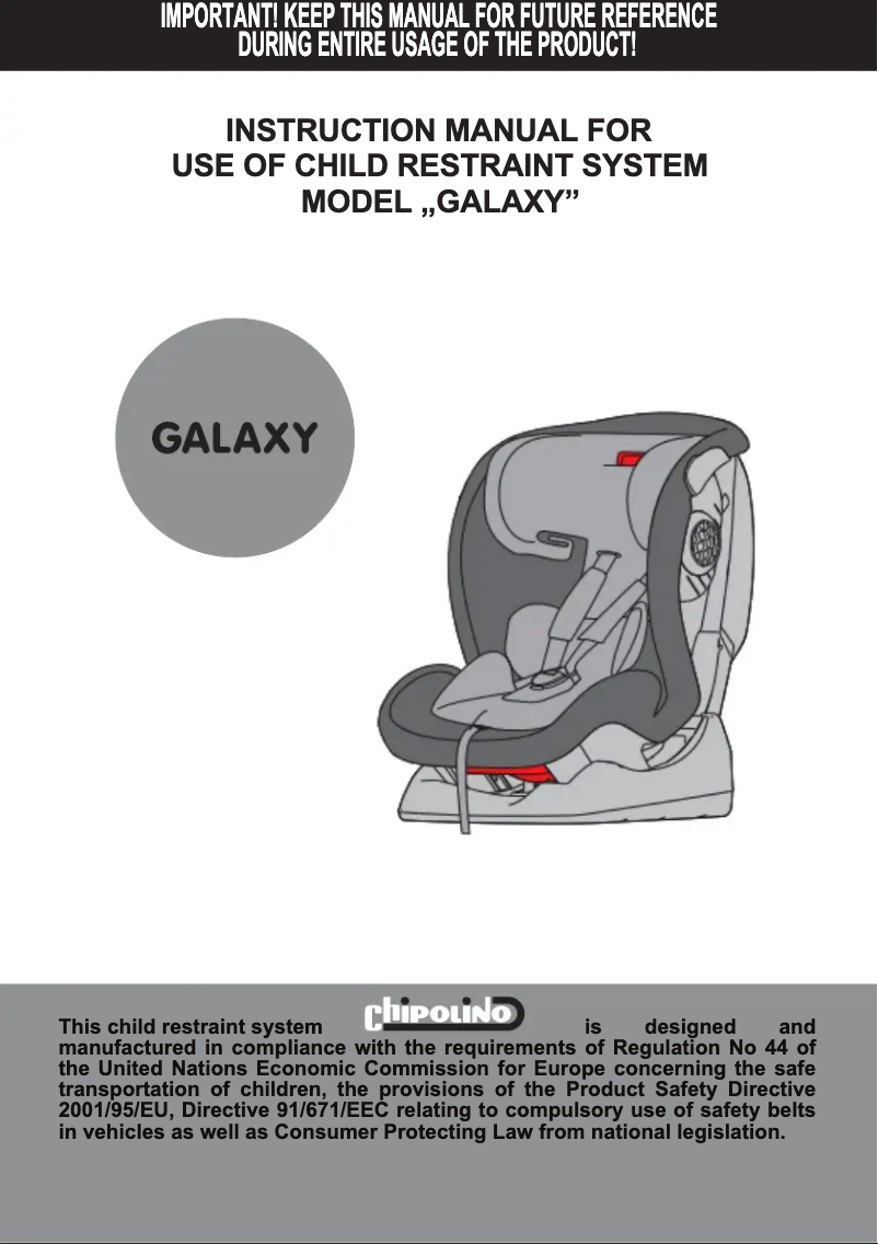 Image de la première page du manuel de l'appareil Galaxy