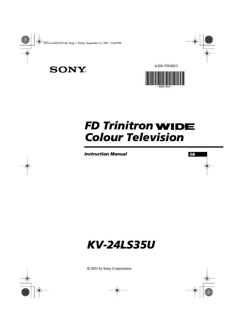 Page 1 de la notice Manuel utilisateur Sony KV-24LS35U