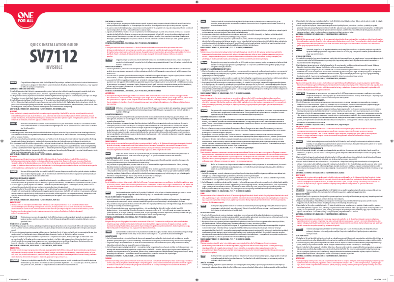 Image de la première page du manuel de l'appareil SV 7112