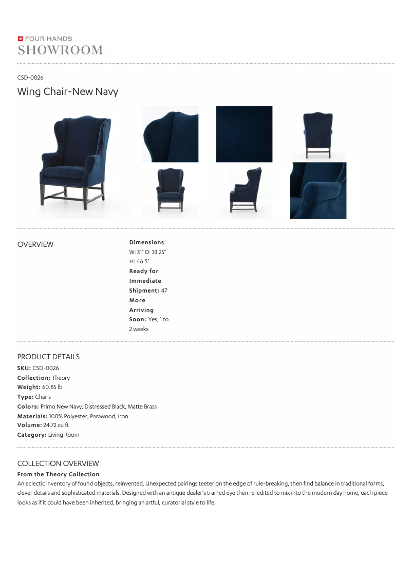 Page 1 de la notice Manuel utilisateur Four Hands CSD-0026