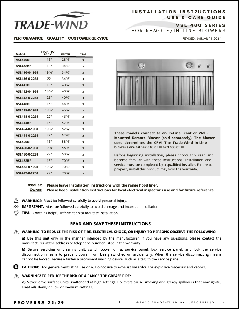 Image de la première page du manuel de l'appareil VSL436BF