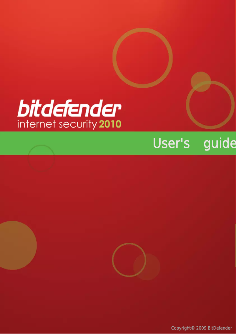 Page 1 de la notice Manuel utilisateur Softwin BitDefender Internet Security 2010