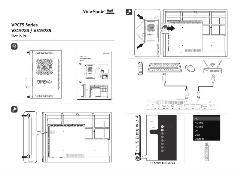 Page 1 de la notice Guide de démarrage rapide Viewsonic VPCF5